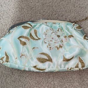 Green and gold purse